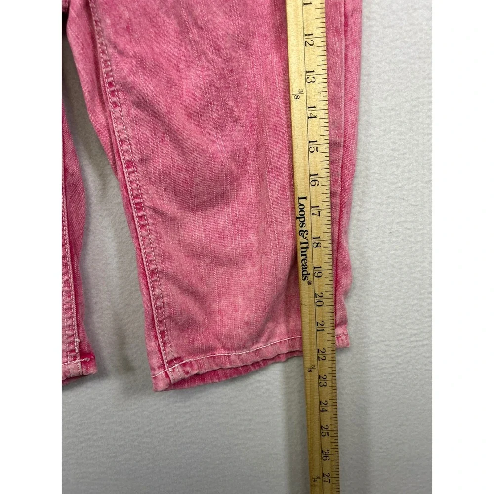 Y2K Kidcore‎ Justice Girls 14R Pink Acid Wash Simply Low Bermuda Denim Shorts